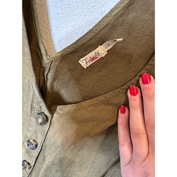 Faherty linen jumpsuit -size 6‎ - Picture 2 of 4